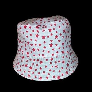 Kids red white bucket hat sun hat NWT